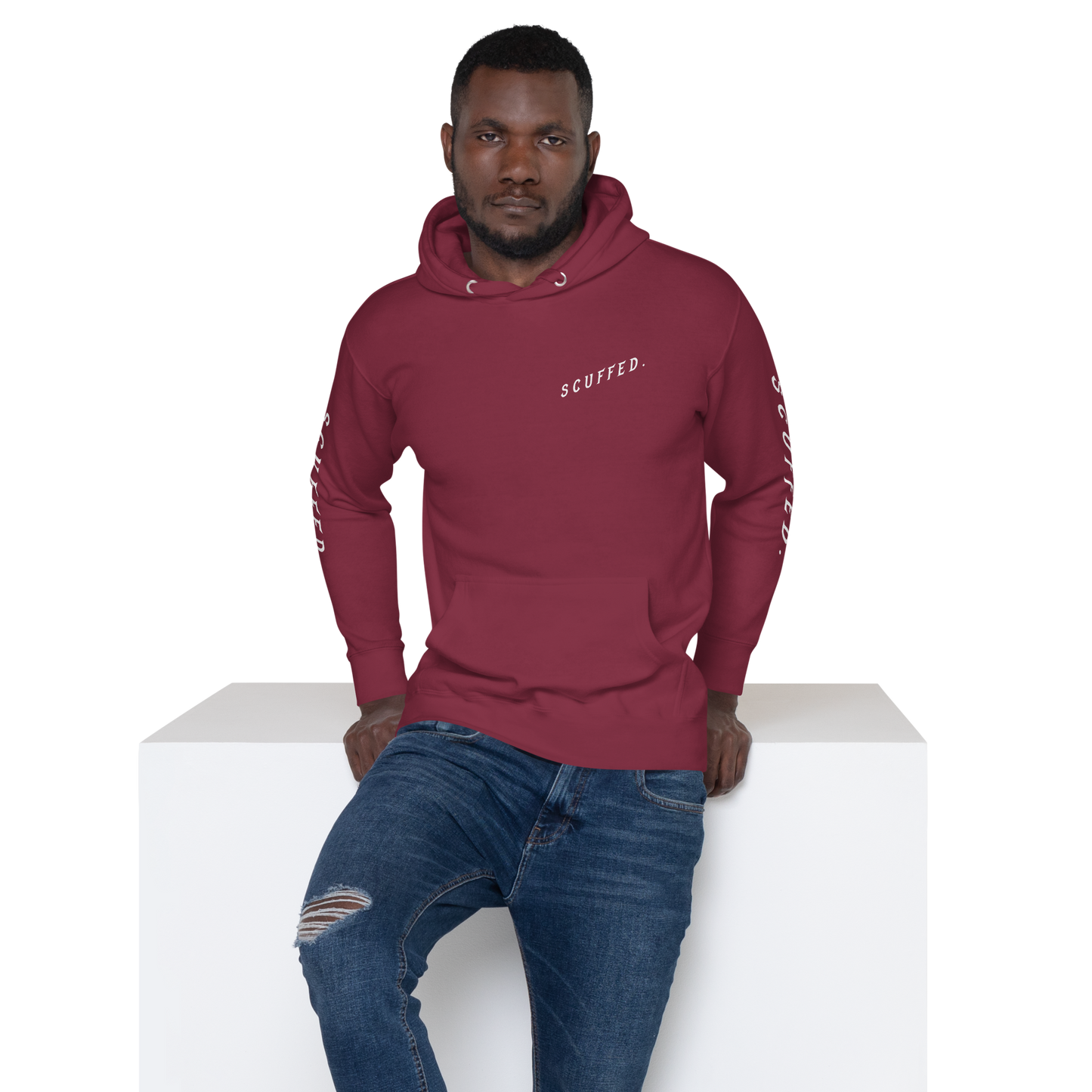 SCUFFED DREAD HOODIE (WHITE)